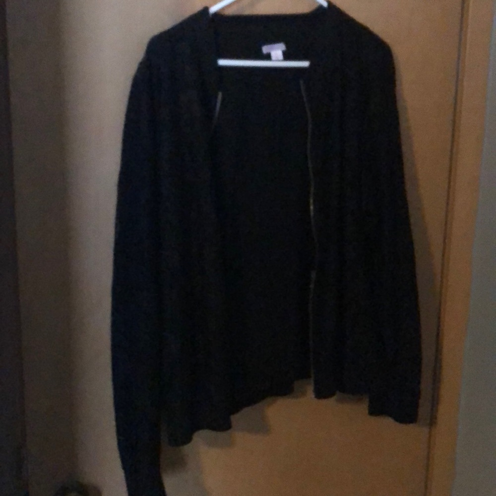 Black lace bomber jacket